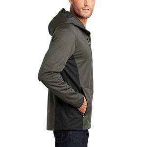 Chaqueta Softshell con Capucha para Hombre, Resistente al Viento, Corte Regular, Color Sólido, Cierre de Cremallera, Poliéster, Informal para Exteriores, Otoño - Product Image 5