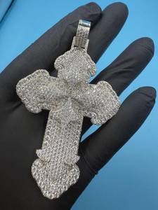 Pendentif Croix Iced Out en Moissanite VVS, Pendentif Personnalisé, Bijoux Hip Hop, Pendentif Religieux, Bijoux Chrétiens en Argent 925 - Product Image 6