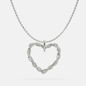 Collar con colgante de corazón más vendido para mujer, joyería clásica y elegante, regalo para boda o fiesta, disponible para la venta. - Product Image 3