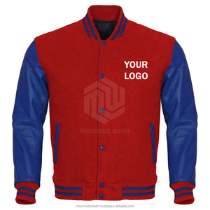 Meilleures ventes Vestes de baseball universitaire pour hommes Bomber à la mode sur mesure Style Letterman Stand Broderie Logo Air - Product Image 2