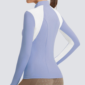 Top Trending Women’s Riding Shirt Zipper Design Quick Dry Anti Wrinkle Flexible Slim Fit Equestrian Horse Riding <b>Base</b> <b>Layer</b> - Product Image 3