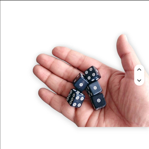 Dados Cuadrados Negros con Puntos Circulares Blancos, Juego de Dados para Juegos de Mesa - Product Image 5