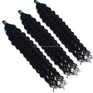 Extensiones de Cabello Trenzado de Lujo, Cabello Natural Indonesio con Ondas Profundas, Paquetes de Cabello 100% Humano Virgen Remy, Cutícula Alineada, Sin Enredos - Product Image 4