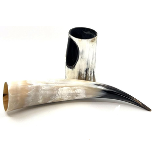 Cuerno Vikingo para Beber Cerveza, Material Orgánico, Borde de Latón Pulido, Logotipo Personalizado, Diseño Único Ecológico, Recuerdo - Product Image 4