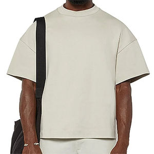T-shirt vierge personnalisé en coton biologique 100% de haute qualité, 220 g/m², grammage lourd, coupe oversize, écologique et respirant - Product Image 1