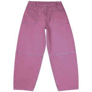 Jean en denim coupe baril taille mi-haute pour femme Master Textile, 100 % coton, coupe décontractée, lavable, avec rivets, style fête, coupé-cousu, 8,85 oz - Product Image 1