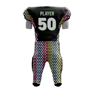 Maillots de football américain personnalisés pour hommes, style streetwear et sportswear, coupe ample, col en V, imprimé numérique sur polyester - Product Image 4