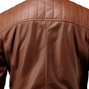 <b>Men</b> Classic Genuine Leather <b>Jacket</b> Soft Comfortable Durable Full Zip Casual Regular Fit Fashion Outerwear Winter Quick Dry - Product Image 6