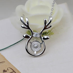 Colgante de Plata S925 con Diseño de Asta de Ciervo/Alce, Collar Navideño, Juego de 7-9 Colgantes, Accesorios para Manualidades, Componentes de Joyería Modernos 2722 - Product Image 1