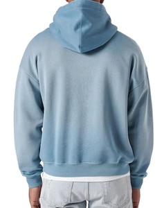 Sweat à capuche pour homme en tissu 100% coton, effet délavé à l'acide, prix raisonnable, sweat à capuche léger pour homme en vente - Product Image 2