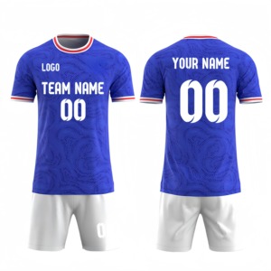 Maillots de football vierges en gros pour équipes, ensembles d'uniformes de football personnalisés, séchage rapide, 100 % polyester, pour hommes - Product Image 1