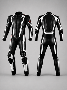 Black <b>Summer</b> Biker Moto Leather <b>Motorcycle</b> Racing Suit <b>Jacket</b> Trousers Set Breathable Waterproof Windproof Custom Logo - Product Image 1