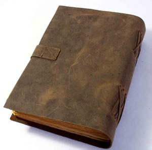 Cuaderno de Cuero Vintage de Doble Cara con Papel de Algodón Reciclado Hecho a Mano, Estilo Antiguo, Venta al Por Mayor - Product Image 6