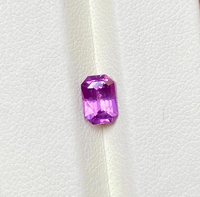 Pierre précieuse rose naturelle taille émeraude, pierre brute pour la création de bijoux, facettée octogonale, design de bijoux haut de gamme