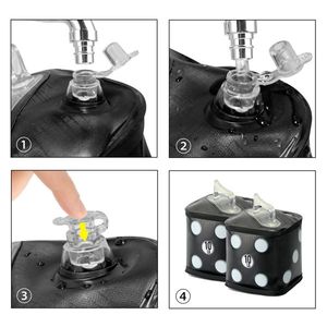 Haltères de fitness portables et pliables de 20 lb, ensemble de haltères de voyage en forme de dés amusants, équipement de fitness rempli d'eau - Product Image 3