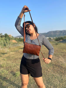 Nuevo estilo occidental pelo en piel oculta cuero oculto llevar Sling bolsas alta calidad moda Real hecho a mano piel bandolera bolsas - Product Image 4