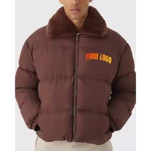 Chaqueta Bomber de Invierno para Hombre, Personalizada por el Fabricante, con Capucha, Casual, Impermeable, Talla Grande, Cierre de Cremallera, de Lona - Product Image 3