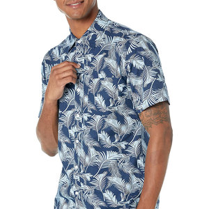 Camiseta de Playa con Logotipo Personalizado al por Mayor, Estampado Tropical Hawaiano, Fabricante OEM, Marca Privada, Camisetas de Playa para Hombre, Transpirables, de Algodón - Product Image 2