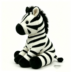 Peluche de cebra, peluche de cebra blanco y negro, muñeco de peluche de cebra sentado, peluche de cebra - Product Image 2