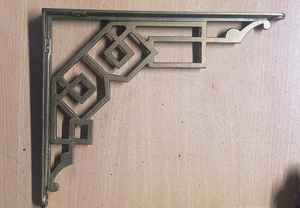 Support mural décoratif en fonte, finition noire poudrée - Product Image 2