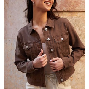 Nouvelle veste en jean personnalisée pour femme, automne, haute qualité, manches bouffantes, poche à rabat, boutonnée - Product Image 5