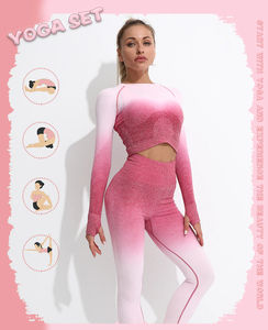 Conjunto de Yoga de Verano para Mujer, Multicolor, 2 Piezas, Transpirable, Pantalones hasta el Tobillo, Ropa Deportiva para Gimnasio, Fitness, Running y Ejercicio - Product Image 6