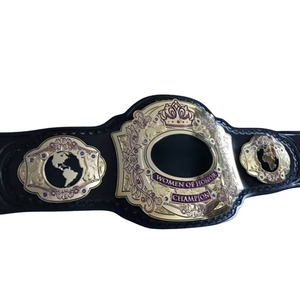 Cinturón de Campeonato Femenino Personalizable de Alta Calidad, Cinturón de Título de Lucha Libre con Elegante Diseño en Morado y Dorado - Product Image 5