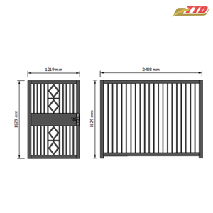 Panneaux de clôture décoratifs en métal pour extérieur, panneaux de clôture en fer forgé pour la maison, panneaux d'intimité durables, anti-rouille, design de clôture de jardin - Product Image 6