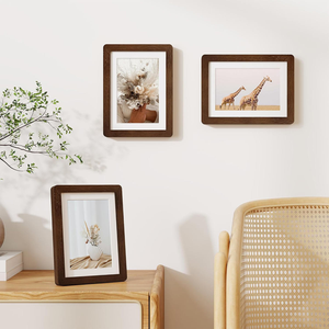 Cadre photo en bois massif haut de gamme, décoration de table de bureau à domicile, cadre photo en bois rustique antique, cadres photo traditionnels - Product Image 5