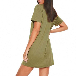 Women's Oversized T-<b>Shirt</b> Dress – <b>Y2K</b> Korean Fashion | Loose Fit Mini Tee Dress | Custom Logo Summer Wear - Product Image 2