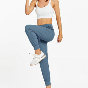 Pantalon d'été pour femme, taille élastique, polyester/coton, logo imprimé par transfert thermique, jogging ample, respirant, séchage rapide - Product Image 2