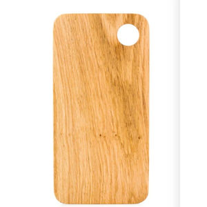 Planche à découper rectangulaire en bois naturel durable, écologique, avec trou de suspension, fabriquée à la main pour légumes - Product Image 2