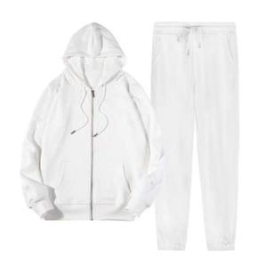 Conjunto de invierno para hombre con cremallera, ropa informal de forro polar cálido. - Product Image 1