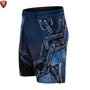 <b>Men's</b> MMA Fight <b>Shorts</b> Elastic Waist Quick Dry Printed Training <b>Shorts</b> Grappling Kick Boxing Wear - Product Image 3