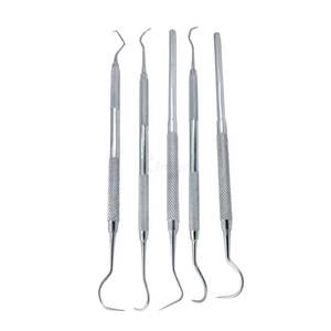 Kit de Exploración Dental con Mango de Color, 3 Piezas, Espejo, Sonda y Pinzas de Acero Inoxidable para Clínica Pediátrica, Personalizado Profesional - Product Image 3