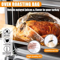 Sacs de cuisson au four 19*23,5 pouces, qualité alimentaire, compatibles micro-ondes, pour dinde, en plastique et nylon, pour rôtir