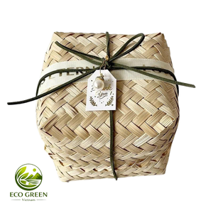 Rustic Handmade Bamboo Gift Box Natural <b>Woven</b> <b>Basket</b> for Corporate Campaign Event Gift Packaging Employee Set - Product Image 5