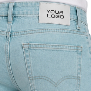 <b>Light</b> Blue Mens Straight Leg Denim Jeans Regular Fit Washed Casual Streetwear Five Pocket Fashion <b>Trousers</b> Classic Denim Pants - Product Image 4