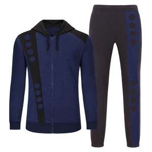 Custom <b>Men's</b> Plus Size 2-Piece Set Velour Tracksuit with Printed Solid Design Zip-Up <b>Jacket</b> & Casual <b>Velvet</b> Jogger Pants - Product Image 5