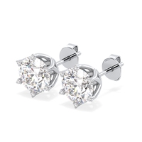 Boucles d'oreilles à visser en argent sterling 925 personnalisées REYES avec moissanite, bijoux luxueux pour femmes, cadeaux d'anniversaire de mariage
