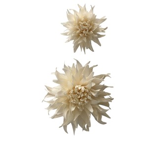 Flores de Madera Sola Blancas Premium Inspiradas en la Dalia, Artesanía Sostenible Hecha a Mano, 8-8.5cm, Aroma para el Hogar, Modelo 001 TH - Product Image 5