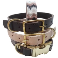 Collier de chien perlé en cuir véritable rembourré confortable différentes boucles durables produits pour animaux de compagnie de haute qualité ensemble de harnais de laisse