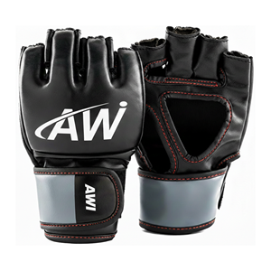 Customized Professional Leather MMA Gloves For Grappling Training <b>Open</b> Palm High Density Padding Boxing Gear - Product Image 1