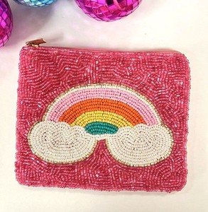 Monedero de alta calidad hecho a mano con bordado y cuentas de vidrio, mini bolsa de cosméticos para regalos, eventos, fiestas, artesanía artística. - Product Image 1