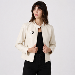 Chaqueta de cuero para mujer de calidad premium que combina estilo atemporal, sensación cómoda y construcción duradera para la confianza diaria. - Product Image 1