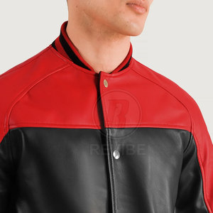 Pakistan Manufacturer High Quality Eco-Friendly Breathable <b>Leather</b> Casual Letterman Jackets Winter Warm <b>Men</b> Front Logo - Product Image 6