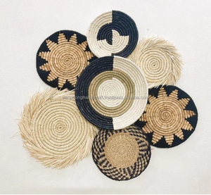 Designs panier en jonc de mer écologique de luxe tissé à la main décoration murale de maison salon chambre - Product Image 1