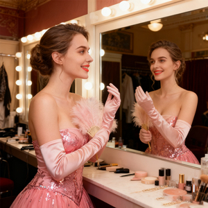 Guantes largos de piel de oveja negra de primera calidad para mujer, elegantes y con estilo, guantes de vestir cálidos para invierno, guantes de vestir largos hasta el brazo. - Product Image 5