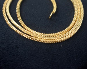 Cadena de Serpiente de Latón Chapada en Oro de 18K al por Mayor para la Fabricación de Collares con Colgantes - Product Image 2