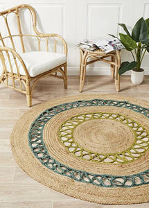 Custom Made <b>Round</b> <b>Jute</b> <b>Rug</b> Washable for Home Kitchen Door Living Area Stylish & Durable Home Decor from India - Product Image 6